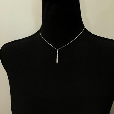 Pretty rhinestone drop dangle necklace