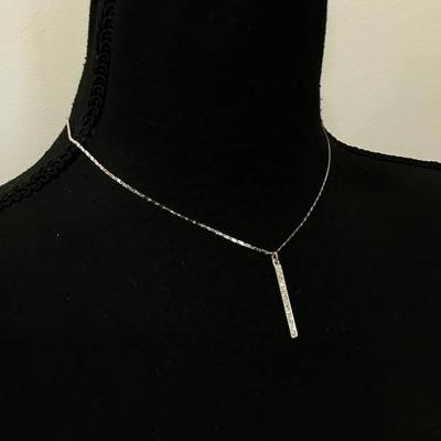 Pretty rhinestone drop dangle necklace