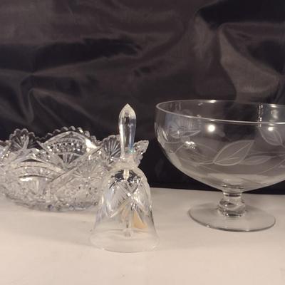 Collection of Glass/Crystal Serve Ware and Home Decor