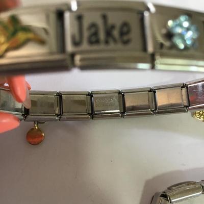 Lot of vintage Italy, stainless steel charm bracelets