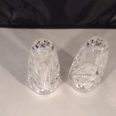 Gorham Crystal Salt and Pepper Shakers- Cherrywood Pattern- Three Pairs