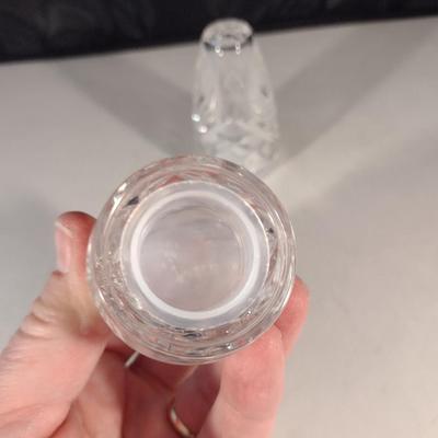 Gorham Crystal Salt and Pepper Shakers- Cherrywood Pattern- Three Pairs