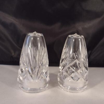 Gorham Crystal Salt and Pepper Shakers- Cherrywood Pattern- Three Pairs