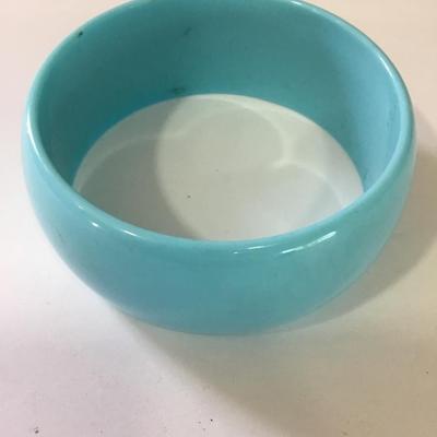 Vintage light blue turquoise, bangle bracelet, Lucite type