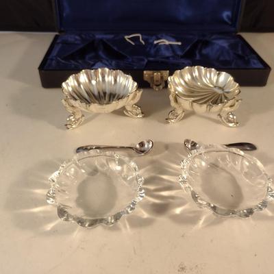 Pair of B. Altman & Co. Salt Cellars with Spoons and Storage Case