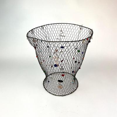 Sale Photo Thumbnail #1231: Colorful beads, copper wire motifs
Measures: 12.5" high x 12" diameter