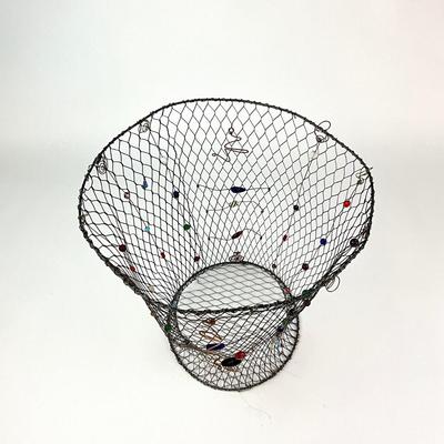 Sale Photo Thumbnail #1233: Colorful beads, copper wire motifs
Measures: 12.5" high x 12" diameter