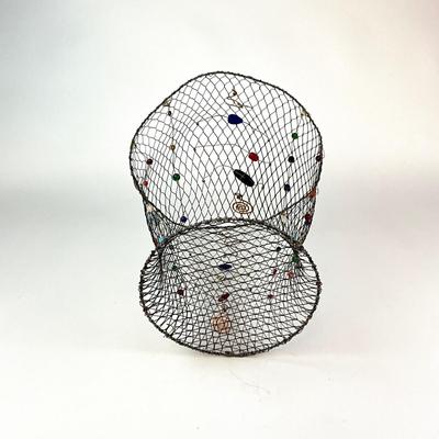 Sale Photo Thumbnail #1232: Colorful beads, copper wire motifs
Measures: 12.5" high x 12" diameter