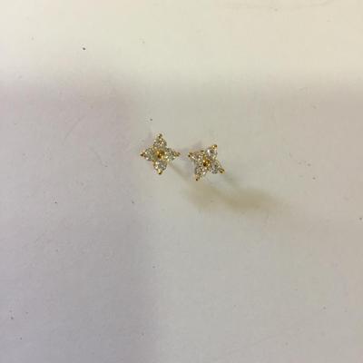 Beautiful, crystal flower, ding tea, stud earrings