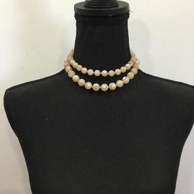 Cool vintage, double strand, beaded choker