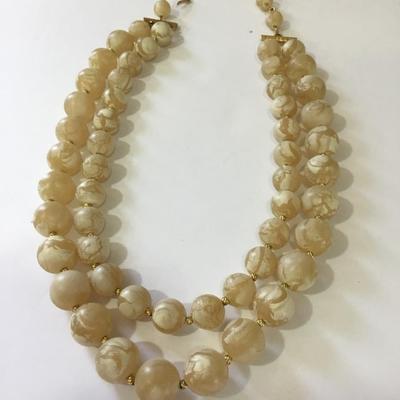 Cool vintage, double strand, beaded choker