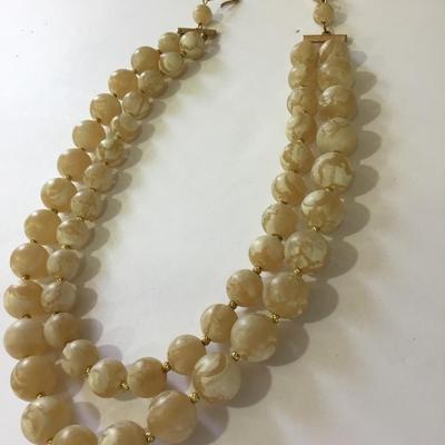 Cool vintage, double strand, beaded choker