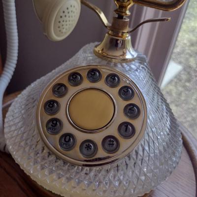 French Provencial Design Glass Body Touchtone Telephone