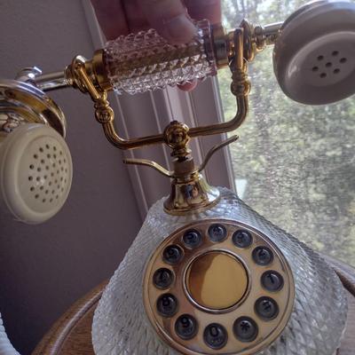 French Provencial Design Glass Body Touchtone Telephone