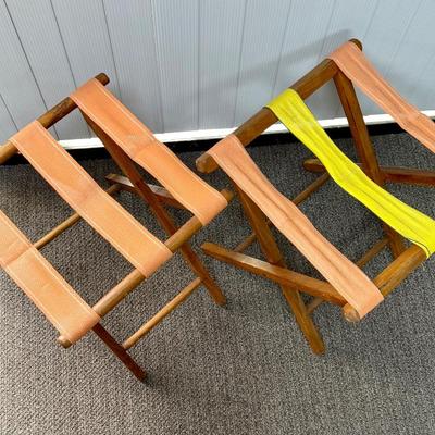 Sale Photo Thumbnail #552: Frames are in good condition, webbing is old and may need to be replaced. Approx. 16" high seating height.