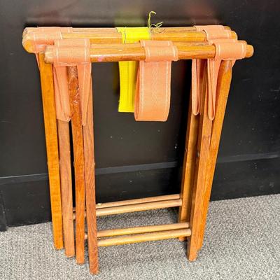 Sale Photo Thumbnail #553: Frames are in good condition, webbing is old and may need to be replaced. Approx. 16" high seating height.