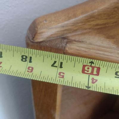 Wood Finish Corner Shelf (No Contents)