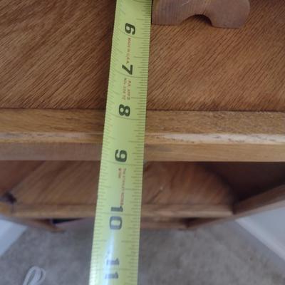 Wood Finish Corner Shelf (No Contents)