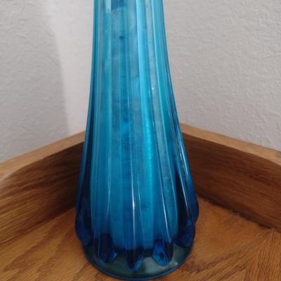 Swung Glass Vase with Glass Roses