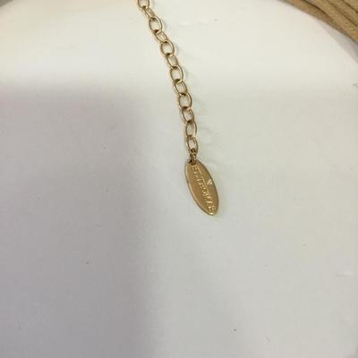 Saint Thomas satin gold toned statement necklace