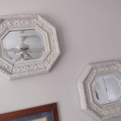 Pair of Resin Framed Matching Wall Mirrors