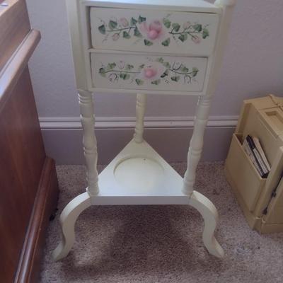 French Country Painted Plant Stand