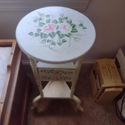French Country Painted Plant Stand