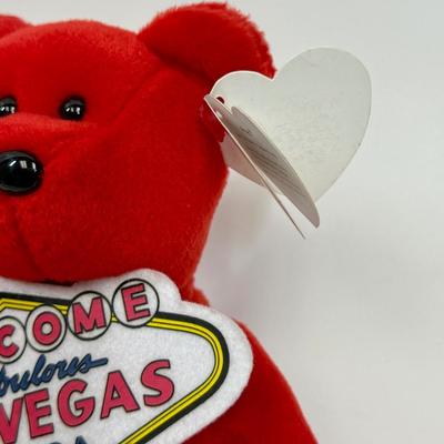 Lot of 2 Aces Las Vegas Sign TY Beanie Baby new condition