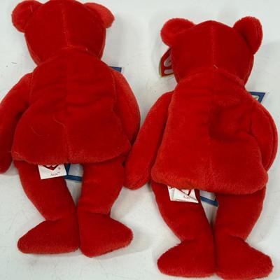 Lot of 2 Aces Las Vegas Sign TY Beanie Baby new condition
