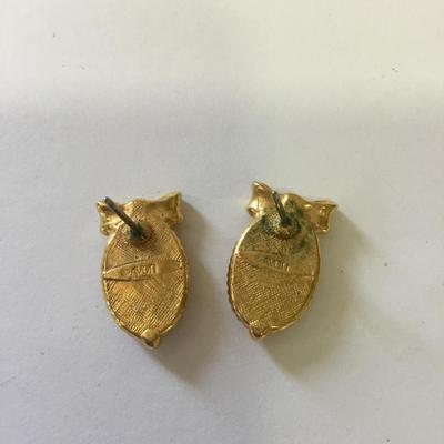 Vintage Avon porcelain rose earrings