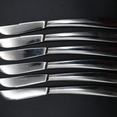 Vintage Six Stainless Steel Steak Knives