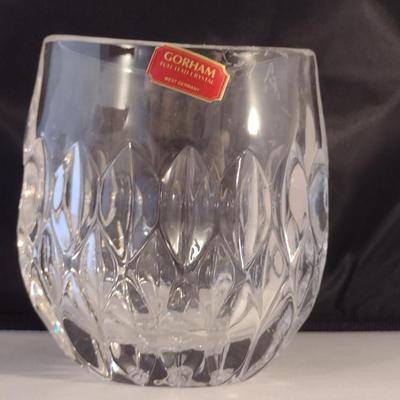Gorham Crystal Althea Pocket Vase- Approx 4 1/2" Tall