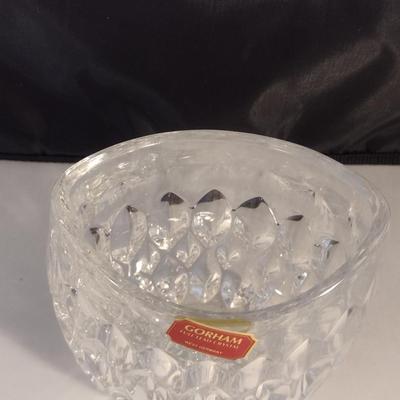 Gorham Crystal Althea Pocket Vase- Approx 4 1/2" Tall