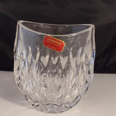 Gorham Crystal Althea Pocket Vase- Approx 4 1/2" Tall