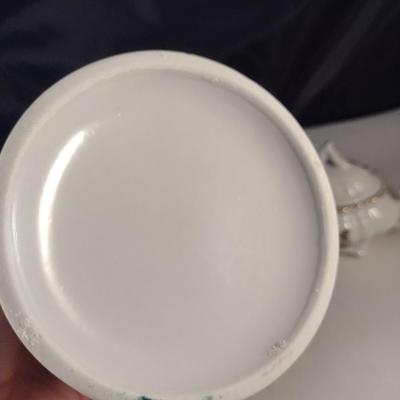 Porcelain Instant Coffee Jar with Lid and Creamer and Covered Sugar Bowl