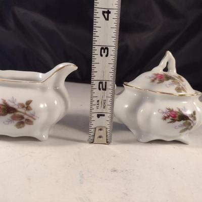 Porcelain Instant Coffee Jar with Lid and Creamer and Covered Sugar Bowl