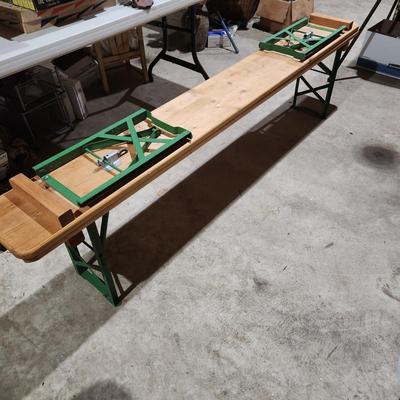 2 Solid Wood Folding Benches 76x10
