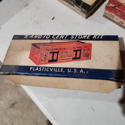 Lot of Plasticville Buildings and People
