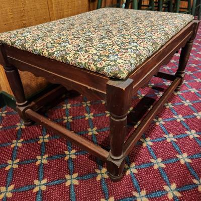 Vintage Floral Print Bench Luggage Bench 29x20x17