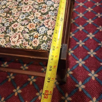 Vintage Floral Print Bench Luggage Bench 29x20x17
