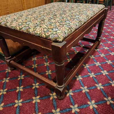 Vintage Floral Print Bench Luggage Bench 29x20x17