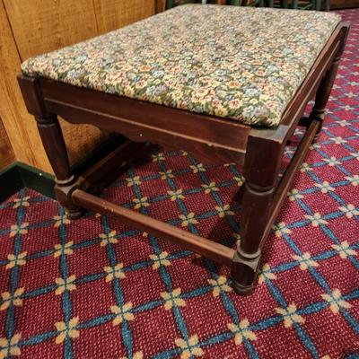 Vintage Floral Print Bench Luggage Bench 29x20x17