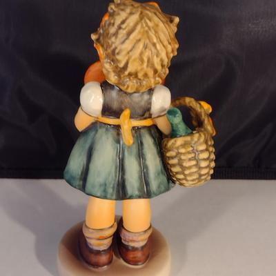 Vintage 'Valentine Gift' Goebel Hummel Figurine with Wooden Stand