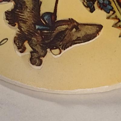 Decoupage Chalkware Wall Decor- Approx 3" x 4"
