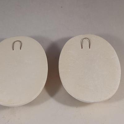 Decoupage Chalkware Wall Decor- Approx 3" x 4"