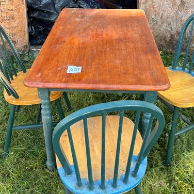 Wooden Table with 3 Chairs