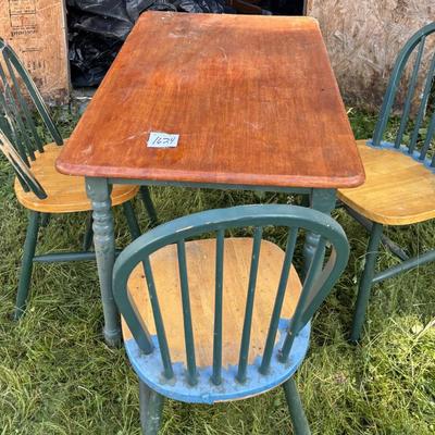 Wooden Table with 3 Chairs