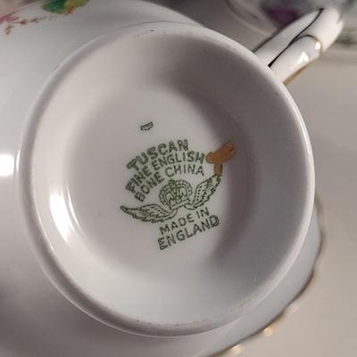 Collection of Tea Cups and Saucers- Assorted Makers- Six Pieces