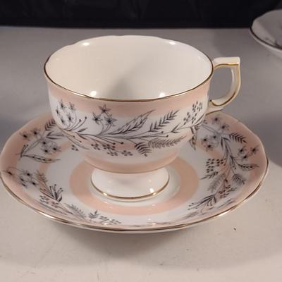 Collection of Tea Cups and Saucers- Assorted Makers- Six Pieces