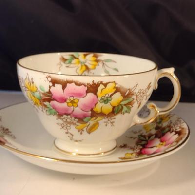 Collection of Tea Cups and Saucers- Assorted Makers- Five Pieces